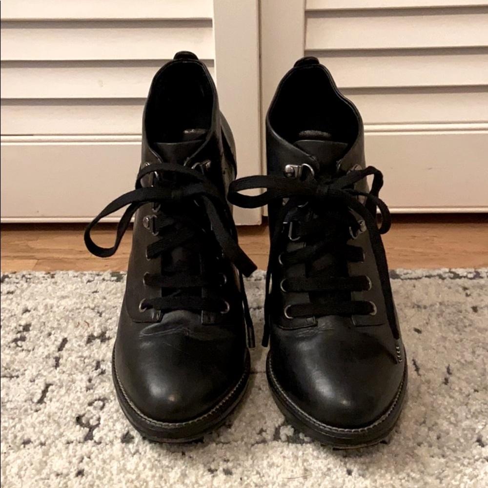 Moschino Cheap & Chic black leather booties